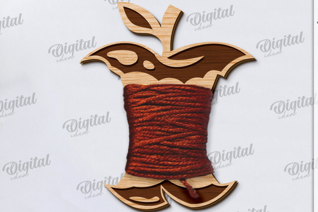 Intra απο ξύλο plywood  Χρώμα wenge 3mm-4mm πάχος - Floss Bobbin Δίασταση 30x20 cm INTRAFABR-123629886