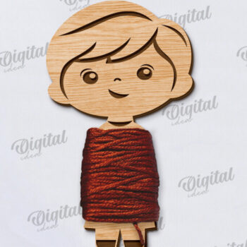 Intra απο ξύλο plywood Χρώμα wenge 3mm-4mm πάχος - Floss Bobbin Δίασταση 30x20 cm INTRAFABR-97082912 - Image 1