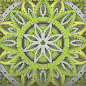 Intra απο ξύλο plywood  Χρώμα wenge 3mm-4mm πάχος - Flower 3D Layered Paper Cut, 3D Flower Δίασταση 30x30 cm INTRAFABR-97018932 - Image 1