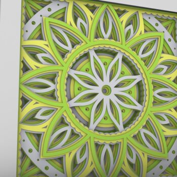 Intra απο ξύλο plywood  Χρώμα wenge 3mm-4mm πάχος - Flower 3D Layered Paper Cut, 3D Flower Δίασταση 30x30 cm INTRAFABR-97018932 - Image 2