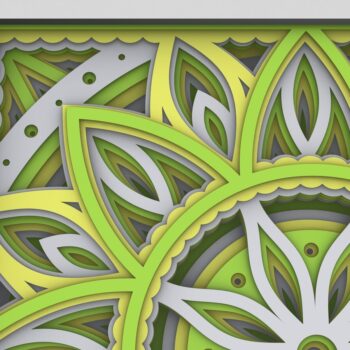 Intra απο ξύλο plywood  Χρώμα wenge 3mm-4mm πάχος - Flower 3D Layered Paper Cut, 3D Flower Δίασταση 30x30 cm INTRAFABR-97018932 - Image 6
