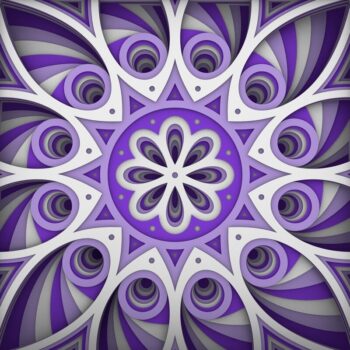 Intra απο ξύλο plywood Χρώμα wenge 3mm-4mm πάχος - Flower 3D Layered Paper Cut, 3D Flower Δίασταση 30x30 cm INTRAFABR-125248377 - Image 1