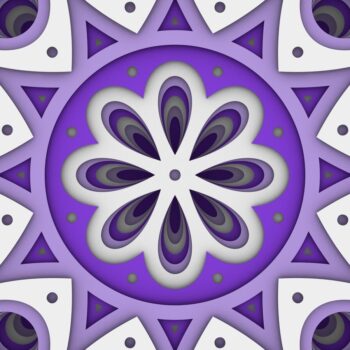 Intra απο ξύλο plywood Χρώμα wenge 3mm-4mm πάχος - Flower 3D Layered Paper Cut, 3D Flower Δίασταση 30x30 cm INTRAFABR-125248377 - Image 8