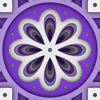 Intra απο ξύλο plywood Χρώμα wenge 3mm-4mm πάχος - Flower 3D Layered Paper Cut, 3D Flower Δίασταση 30x30 cm INTRAFABR-125248377 - Image 9