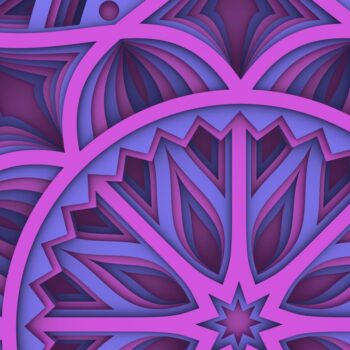 Intra απο ξύλο plywood Χρώμα wenge 3mm-4mm πάχος - Flower 3D Layered Paper Cut, 3D Flower M Δίασταση 30x30 cm INTRAFABR-24718005 - Image 7