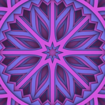 Intra απο ξύλο plywood Χρώμα wenge 3mm-4mm πάχος - Flower 3D Layered Paper Cut, 3D Flower M Δίασταση 30x30 cm INTRAFABR-24718005 - Image 8