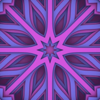 Intra απο ξύλο plywood Χρώμα wenge 3mm-4mm πάχος - Flower 3D Layered Paper Cut, 3D Flower M Δίασταση 30x30 cm INTRAFABR-24718005 - Image 9