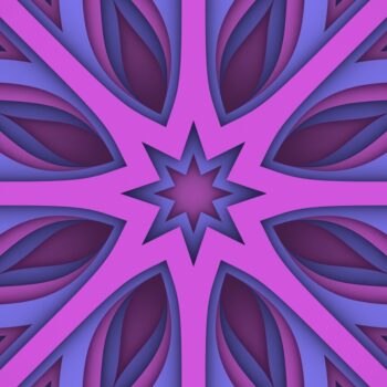 Intra απο ξύλο plywood Χρώμα wenge 3mm-4mm πάχος - Flower 3D Layered Paper Cut, 3D Flower M Δίασταση 30x30 cm INTRAFABR-24718005 - Image 10