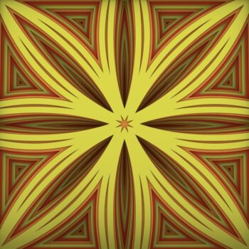 Intra απο ξύλο plywood  Χρώμα wenge 3mm-4mm πάχος - Flower 3D Layered Paper Cut, Flower 3D Δίασταση 30x30 cm INTRAFABR-112846696 - Image 1
