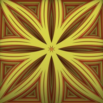 Intra απο ξύλο plywood  Χρώμα wenge 3mm-4mm πάχος - Flower 3D Layered Paper Cut, Flower 3D Δίασταση 30x30 cm INTRAFABR-112846696 - Image 4