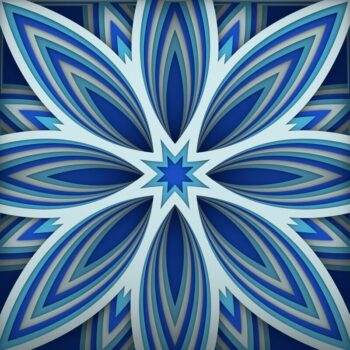 Intra απο ξύλο plywood  Χρώμα wenge 3mm-4mm πάχος - Flower 3D Layered Paper Cut, Flower 3D Δίασταση 30x30 cm INTRAFABR-112846625 - Image 1