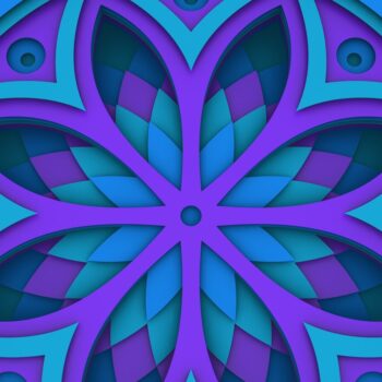 Intra απο ξύλο plywood  Χρώμα wenge 3mm-4mm πάχος - Flower 3D Layered Paper Cut, Flower 3D Δίασταση 30x30 cm INTRAFABR-69264792 - Image 5