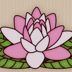 Intra απο ξύλο plywood  Χρώμα wenge 3mm-4mm πάχος - Λουλούδι 3d Χαρτί Δίασταση 20x25 cm INTRAFABR-68544016