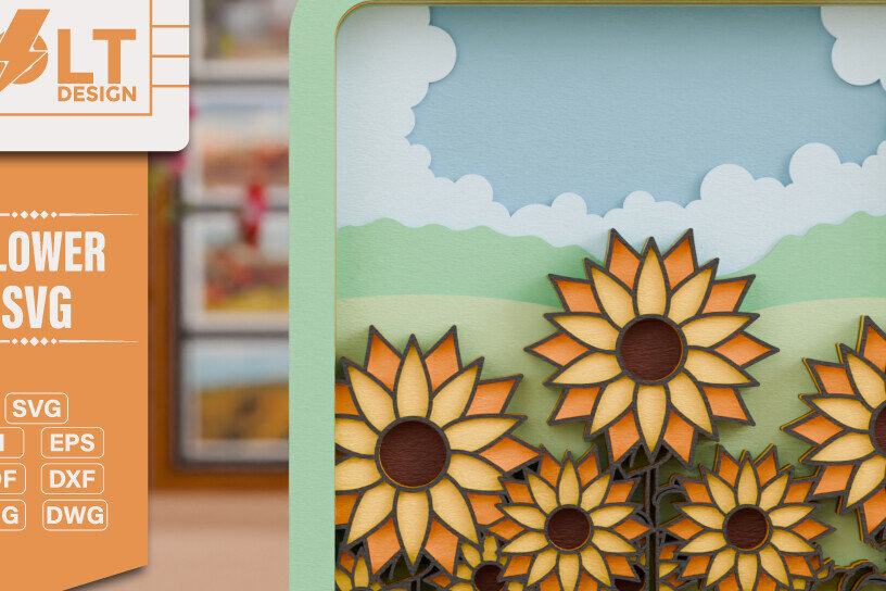 Intra απο ξύλο plywood  Χρώμα wenge 3mm-4mm πάχος - με λέιζερ από χαρτί 3d Flower Δίασταση 20x25 cm INTRAFABR-68544073