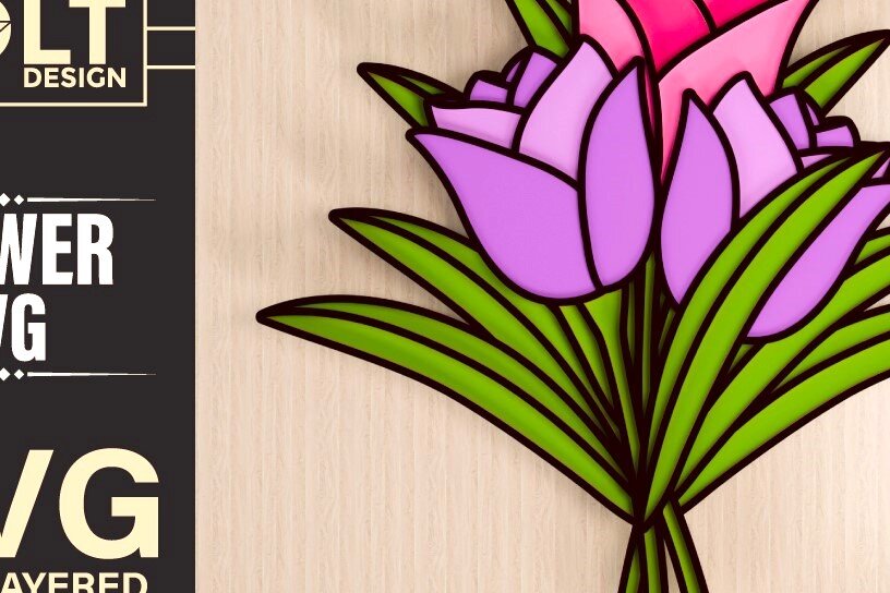 Intra απο ξύλο plywood  Χρώμα wenge 3mm-4mm πάχος - Λουλούδι 3d Χαρτί Δίασταση 20x25 cm INTRAFABR-69257726