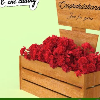 Intra απο ξύλο plywood  Χρώμα wenge 3mm-4mm πάχος - Καλάθι λουλουδιών για Δίασταση 20x20 cm INTRAFABR-69257806 - Image 1