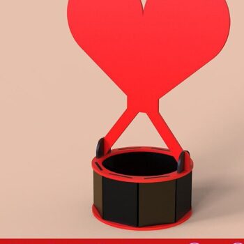 Intra απο ξύλο plywood  Χρώμα wenge 3mm-4mm πάχος - Καλάθι λουλουδιών για Δίασταση 20x20 cm INTRAFABR-69257847 - Image 2