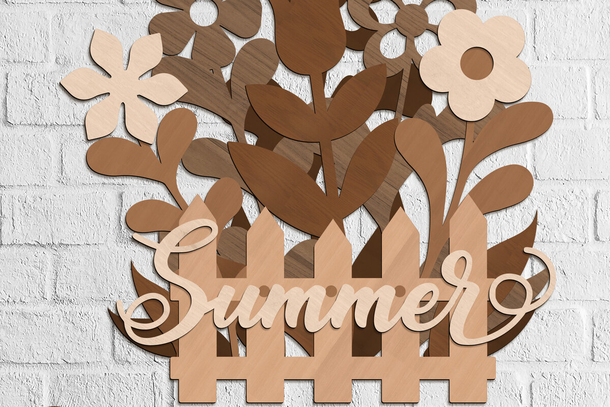 Intra απο ξύλο plywood  Χρώμα wenge 3mm-4mm πάχος - Διακοσμητικό πρότυπο σπιτιού καλάθι λουλουδιών Δίασταση 17x13 cm INTRAFABR-36497734