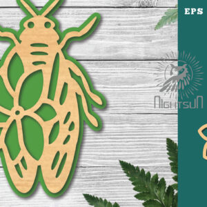 Intra απο ξύλο plywood  Χρώμα wenge 3mm-4mm πάχος - Διακόσμηση Flower Bee 2 Δίασταση 20x20 cm INTRAFABR-114429331