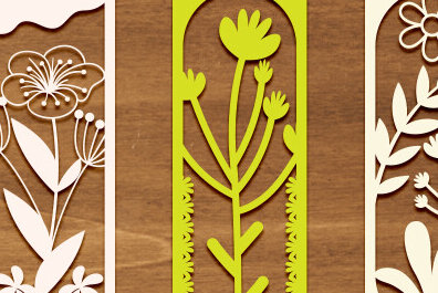 Intra απο ξύλο plywood  Χρώμα wenge 3mm-4mm πάχος - Σετ σελιδοδείκτης λουλουδιών Δίασταση 5x20 cm INTRAFABR-74743759