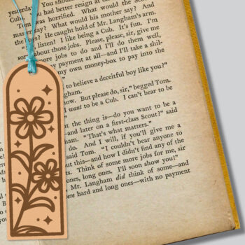 Intra απο ξύλο plywood  Χρώμα wenge 3mm-4mm πάχος - Πακέτο σελιδοδείκτη λουλουδιών κοπής με λέιζερ Δίασταση 30x20 cm INTRAFABR-123572240 - Image 3