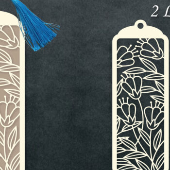 Intra απο ξύλο plywood Χρώμα wenge 3mm-4mm πάχος - Χαρτόκοπο με σελιδοδείκτες λουλουδιών Δίασταση 5x20 cm INTRAFABR-123425549 - Image 1