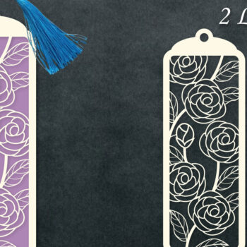 Intra απο ξύλο plywood Χρώμα wenge 3mm-4mm πάχος - Χαρτόκοπο με σελιδοδείκτες λουλουδιών Δίασταση 5x20 cm INTRAFABR-123572233 - Image 1