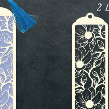 Intra απο ξύλο plywood Χρώμα wenge 3mm-4mm πάχος - Χαρτόκοπο με σελιδοδείκτες λουλουδιών Δίασταση 5x20 cm INTRAFABR-123572235 - Image 1