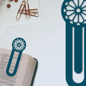 Intra απο ξύλο plywood  Χρώμα wenge 3mm-4mm πάχος - Λουλούδι σελιδοδείκτης Χαρτοκόψιμο με λέιζερ Δίασταση 5x20 cm INTRAFABR-123552600