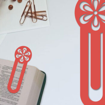 Intra απο ξύλο plywood  Χρώμα wenge 3mm-4mm πάχος - Λουλούδι σελιδοδείκτης Χαρτοκόψιμο με λέιζερ Δίασταση 5x20 cm INTRAFABR-123552605 - Image 1