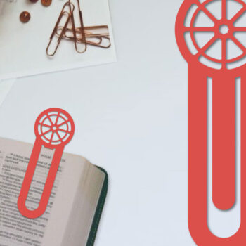 Intra απο ξύλο plywood  Χρώμα wenge 3mm-4mm πάχος - Λουλούδι σελιδοδείκτης Χαρτοκόψιμο με λέιζερ Δίασταση 5x20 cm INTRAFABR-123552559 - Image 1