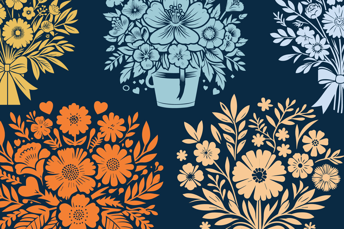 Intra απο ξύλο plywood  Χρώμα wenge 3mm-4mm πάχος - Μπουκέτο λουλουδιών Πακέτο Δίασταση 20x20 cm INTRAFABR-74729606