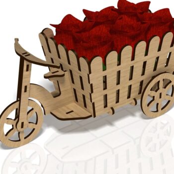 Intra απο ξύλο plywood  Χρώμα wenge 3mm-4mm πάχος - Κουτί λουλουδιών, Κουτί δώρου, Δίασταση 15x15 cm INTRAFABR-115375202 - Image 1