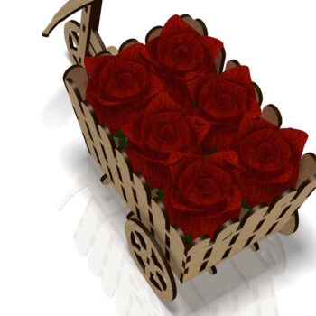 Intra απο ξύλο plywood  Χρώμα wenge 3mm-4mm πάχος - Κουτί λουλουδιών, Κουτί δώρου, Δίασταση 15x15 cm INTRAFABR-115375202 - Image 2