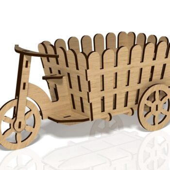 Intra απο ξύλο plywood  Χρώμα wenge 3mm-4mm πάχος - Κουτί λουλουδιών, Κουτί δώρου, Δίασταση 15x15 cm INTRAFABR-115375202 - Image 4