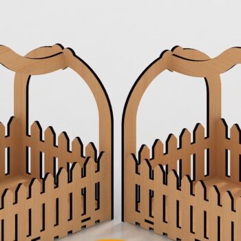 Intra απο ξύλο plywood  Χρώμα wenge 3mm-4mm πάχος - Κουτί λουλουδιών διανυσματικά αρχεία Κουτί δώρου λουλουδιών Δίασταση 30x20 cm INTRAFABR-121235211 - Image 1