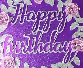 Intra απο ξύλο plywood Χρώμα wenge 3mm-4mm πάχος - Flower Cake Topper Δίασταση 4x4 cm INTRAFABR-97155381 - Image 2