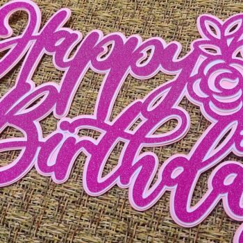 Intra απο ξύλο plywood Χρώμα wenge 3mm-4mm πάχος - Flower Cake Topper Δίασταση 4x4 cm INTRAFABR-97155161 - Image 3