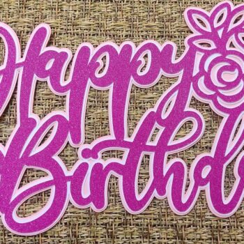 Intra απο ξύλο plywood Χρώμα wenge 3mm-4mm πάχος - Flower Cake Topper Δίασταση 4x4 cm INTRAFABR-97155161 - Image 4