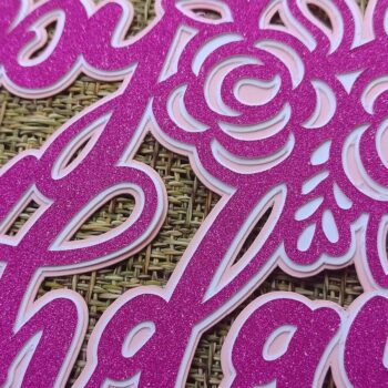 Intra απο ξύλο plywood Χρώμα wenge 3mm-4mm πάχος - Flower Cake Topper Δίασταση 4x4 cm INTRAFABR-97155161 - Image 6