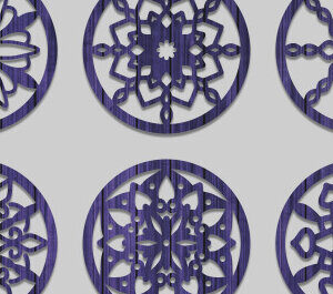 Intra απο ξύλο plywood  Χρώμα wenge 3mm-4mm πάχος - Σουβέρ λουλουδιών Δίασταση 40x50 cm INTRAFABR-97155320