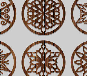 Intra απο ξύλο plywood  Χρώμα wenge 3mm-4mm πάχος - Σουβέρ λουλουδιών Δίασταση 40x50 cm INTRAFABR-97155352