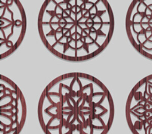 Intra απο ξύλο plywood  Χρώμα wenge 3mm-4mm πάχος - Σουβέρ λουλουδιών Δίασταση 40x50 cm INTRAFABR-97154722