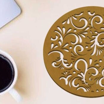 Intra απο ξύλο plywood Χρώμα wenge 3mm-4mm πάχος - Πρότυπα δέσμης Cupcoasters λουλουδιών Δίασταση 4x4 cm INTRAFABR-120459829 - Image 3