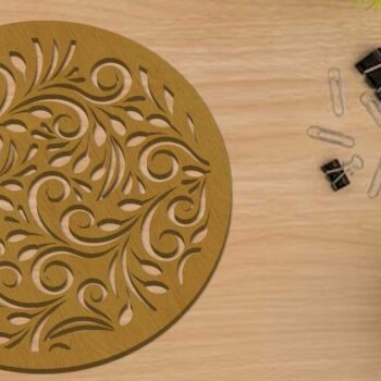 Intra απο ξύλο plywood Χρώμα wenge 3mm-4mm πάχος - Πρότυπα δέσμης Cupcoasters λουλουδιών Δίασταση 4x4 cm INTRAFABR-120459829 - Image 6