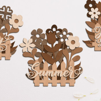 Intra απο ξύλο plywood  Χρώμα wenge 3mm-4mm πάχος - Πρότυπα διακοσμητικά καλάθια λουλουδιών Δίασταση 17x13 cm INTRAFABR-124955982 - Image 1