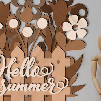 Intra απο ξύλο plywood  Χρώμα wenge 3mm-4mm πάχος - Πρότυπα διακοσμητικά καλάθια λουλουδιών Δίασταση 17x13 cm INTRAFABR-124955982 - Image 2