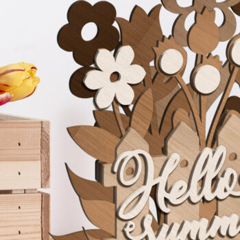 Intra απο ξύλο plywood  Χρώμα wenge 3mm-4mm πάχος - Πρότυπα διακοσμητικά καλάθια λουλουδιών Δίασταση 17x13 cm INTRAFABR-124955982 - Image 3