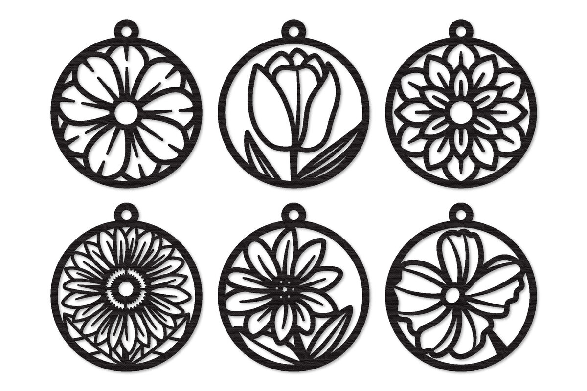 Intra απο ξύλο plywood  Χρώμα wenge 3mm-4mm πάχος - Σκουλαρίκι λουλούδι Κόψιμο με λέιζερ Δίασταση 3x3 cm INTRAFABR-64955459