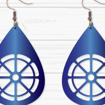 Intra απο ξύλο plywood Χρώμα wenge 3mm-4mm πάχος - Σκουλαρίκια με λουλούδια Δίασταση 3x3 cm INTRAFABR-38013547 - Image 1